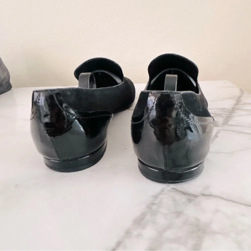 Louis Vuitton LV Monogram Women’s Suede Black Embroidered Loafers Size 40.5 10.5 - Picture 8 of 13